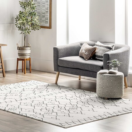 Nuloom Bev Moroccan Machine Washable Shag Area Rug 5ft x 8ft BIWS01A-508